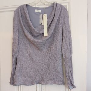 nwt Heather Gray Cowl Neck Layered Top